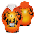 Witch Cauldron Halloween Golf Polo Shirt, Halloween Shirts For Men, Mens Golf Polo