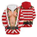 Candy Cane Santa Suit Christmas Golf Shirt, Mens Golf Shirts, Golf Apparel For Men