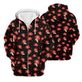 Sassy Red Lips Golf Shirt, Funny Valentine Pattern Design, Men's Golf Polo