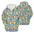 Pastel Easter Bunny Leopard Print Polo Shirt, Mens Golf Apparel, Hawaiian Golf Shirt, Printed Golf Shirts