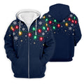 String Lights Snowflakes Christmas Golf Shirt, Mens Golf Shirts, Golf Apparel For Men