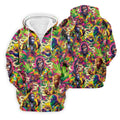 Psychedelic Bigfoot Cannabis Leaf Hawaiian Polo Shirt, Mens Golf Shirts, Golf Apparel For Men