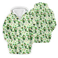 Happy St Patrick's Day Gnomes Shamrock Golf Shirt, Men's Funny Golf Shirts, Golf Shirts For Men