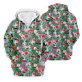 Tropical Disc Golf Basket Floral Polo Shirt, Hawaiian Golf Shirt, Golf Polo Shirts For Men