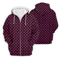 The Pink Taco Seamless Pattern Black Golf Shirt, Golf Tops For Men, Tacos Lover Golf Gift For Men
