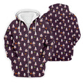 Cute Ghost Butt Halloween Pattern Golf Polo Shirt, Mens Golf Polo, Printed Golf Shirts