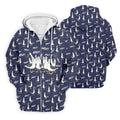 Funny Seagull Halloween Golf Shirt, Cartoon Bird Pattern, Mens Golf Apparel, Hawaiian Golf Shirt