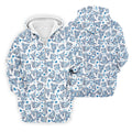 Funny Blue Rose Floral Pattern Men's Golf Shirt, Dirty Humor Polo Shirts For Men, Printed Golf Shirts