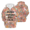Broken Crayons Still Color Mental Health Awareness Golf Polo Shirt, Mens Golf Polo, Printed Golf Shirts
