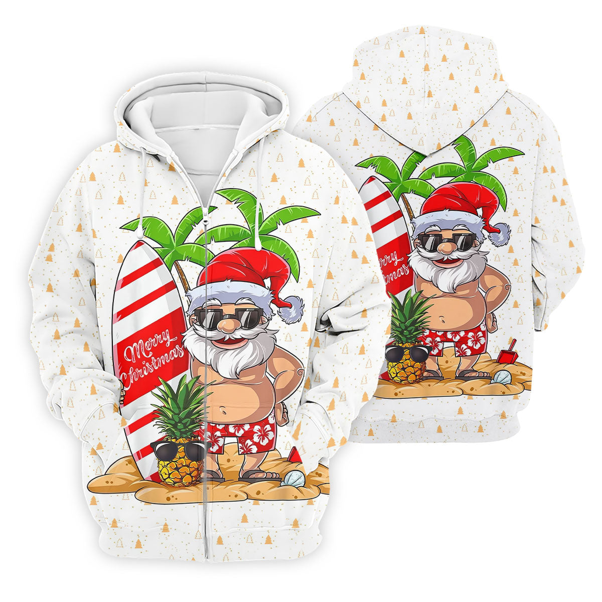 Men's Vacation Mode Santa Sufing Golf Shirt, Christmas Golf Shirt, Golf Apparel For Men