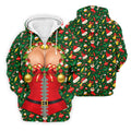 Festive Christmas Corset Bow Golf Polo Shirt, Christmas Golf Shirt, Mens Golf Apparel