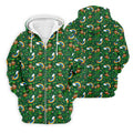 St Patrick's Day Leprechaun Golf Pose Rainbow Gold Pot Shamrock Golf Shirt, Golf Tops For Men, Golf Shirts For Men