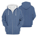 Blue Funny Middle Finger Golf Pattern Polo Shirt, Golf Polo Shirts For Men, Mens Golf Apparel