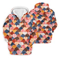 Colorful Watercolor Shell Pattern Golf Shirt, Golf Shirts For Men, Men's Golf Shirt, Polo Shirts For Men