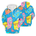 Retro Colorful Dinosaur Pattern Golf Shirt, Men's Golf Shirt, Golf Apparel For Men