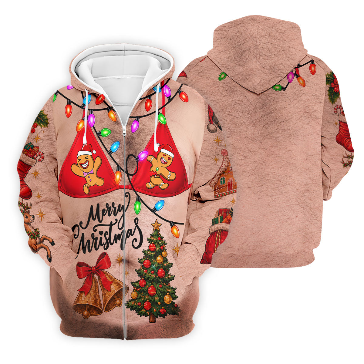 Merry Gingerbread Bra Christmas Golf Shirt, Mens Golf Shirts, Polo Shirts For Men