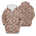 Christmas Dachshund Pink Checkered Golf Tops For Men, Christmas Golf Shirt, Polo Shirts For Men