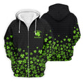 Shenanigans Coordinator Golf Ball Pattern St Patrick Day Black Golf Shirt, Golf Tops For Men, Golf Shirts For Men