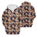 Cartoon Poodle Dog Men's Golf Polo Shirts, Gifts For Dog Lovers, Polo Shirts For Men