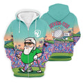 Retro Desert Bearded Golfer Men's Golf Shirt, Hawaiian Golf Shirt, Mens Golf Apparel