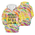 Broken Crayons Still Color Golf Polo Shirt, Men's Golf Shirt, Mental Health Awareness Shirt