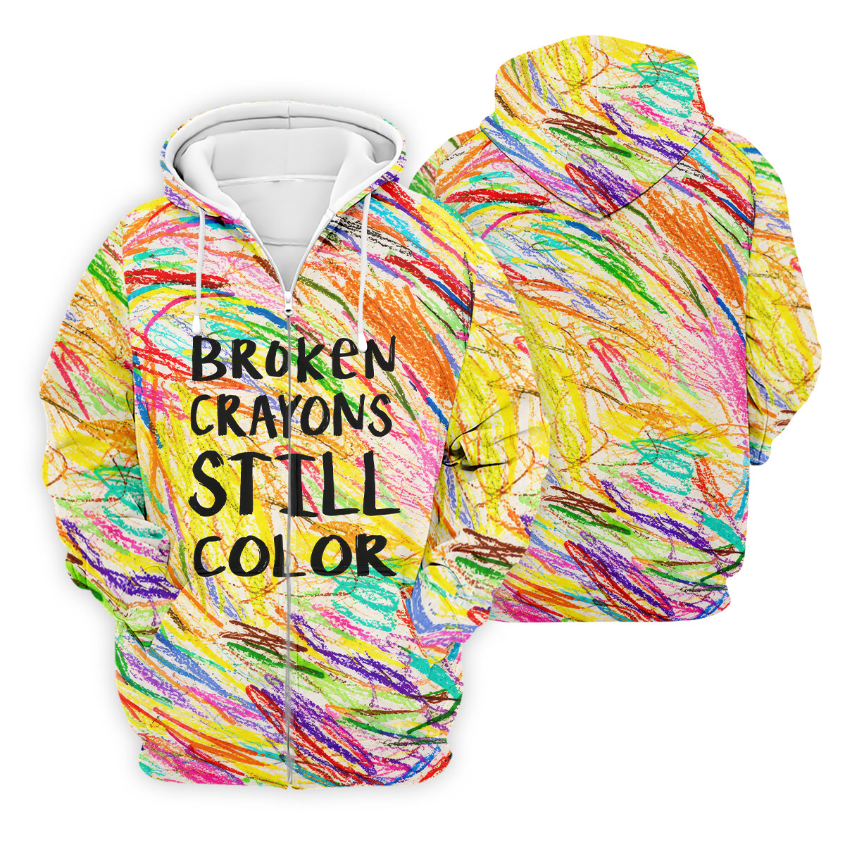 Broken Crayons Still Color Golf Polo Shirt, Men's Golf Shirt, Mental Health Awareness Shirt