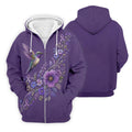 Cancer Awareness Purple Ribbon Floral Polo Shirt, Mens Golf Polo, Golf Shirts For Men