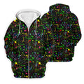 Black Neon Paint Splatter Golf Shirt, Men's Golf Shirt, Golf Apparel For Men