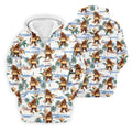 Bigfoot Hot Dog Beach Hawaiian Shirt, Mens Golf Polo, Hawaiian Golf Shirt, Golf Apparel For Men