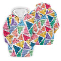 Multicolor Abstract Boob Pattern Golf Polo Shirt, Mens Golf Polo, Golf Apparel For Men