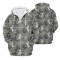 Grey Camo Poodle Dog Pattern Golf Shirt, Mens Polo Shirt, Golf Shirts For Men, Performance Golf Shirt
