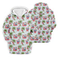 Tropical Santa Flamingo Beach Golf Polo, Christmas Golf Shirt, Golf Apparel For Men