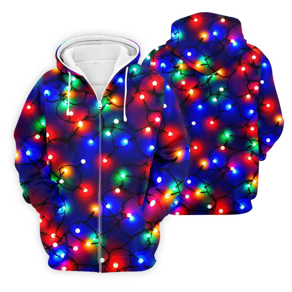 Christmas Lights Pattern Christmas Golf Shirt, Golf Shirts For Men, Mens Golf Apparel
