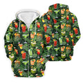 Tropical Cocktail Coconut And Palm Leaf Golf Polo, Hawaiian Golf Shirt, Mens Golf Apparel