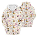 Halloween Seamless Pattern Cute Golf Shirt, Retro Halloween Polo Shirts For Men, Golfing Apparel