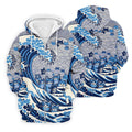 Japanese Wave Cat Hawaiian Golf Shirt, Golf Shirts For Men, Mens Golf Apparel