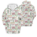Cameron Pattern Christmas Golf Tops For Men, Christmas Golf Shirt, Men Golf Apparel