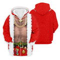 Funny Santa Gold Chain Christmas Golf Shirt, Mens Golf Polo, Golf Apparel For Men