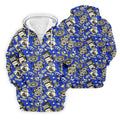 Casino Golf Pattern Blue Hawaiian Golf Polo Shirt, Golf Shirts For Men, Mens Golf Apparel