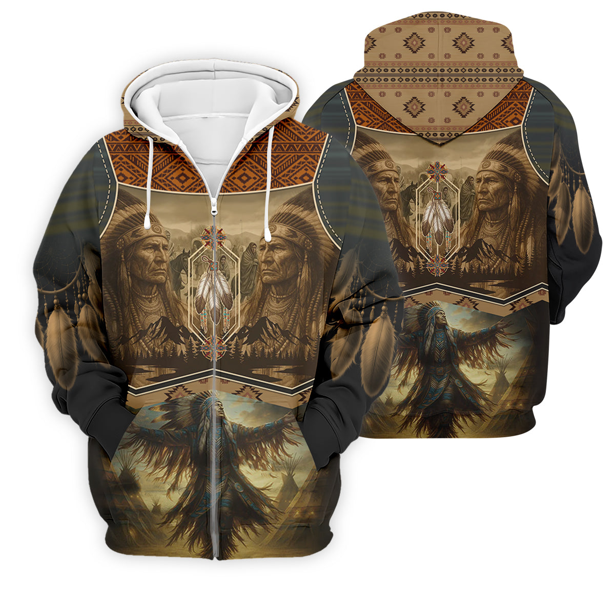 Spirit of the Ancestors Golf Tops For Men, Native American Ancestry Polo Shirts For Men, Indigenous Peoples Month