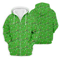 Three Leaf Clover Golf And Beer St Patrick's Day Green Golf Shirt, Fun Golf Shirts For Men, Polo Shirts For Men