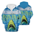 Funny Shark Da Dum Ocean Attack Golf Polo Shirt, Golf Shirts For Men, Printed Golf Shirts