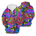 Neon Psychedelic Abstract Eye Pattern Golf Shirt, Mens Golf Polo, Printed Golf Shirts, Golf Polo Shirts For Men