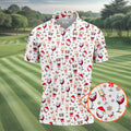 Festive Christmas Wine Glasses Golf Polo Shirt, Mens Golf Polo, Golf Apparel For Men