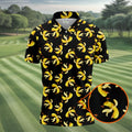 Banana Duck Hawaiian Golf Shirt, Men's Funny Golf Shirts, Polo Shirts For Men