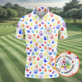 Accept Teach Understand Love Autism Awareness Colorful Handprint White Golf Shirt, Golf Shirts For Men