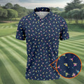Tropical Cocktail Pinup Pattern Golf Shirt, Mens Golf Apparel, Golf Shirts For Men