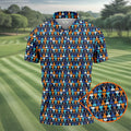 Funny Scissors Pattern Golf Polo Shirt, Golf Polo Shirts For Men, Mens Golf Apparel