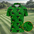 Green Witch Bubble Pattern Halloween Polo Shirt, Polo Shirts For Men, Men's Golf Shirt