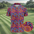 Colorful Mandala Floral Pattern Zip Hoodie, Graphic Zip Hoodie, Hooded Sweatshirt For Men
